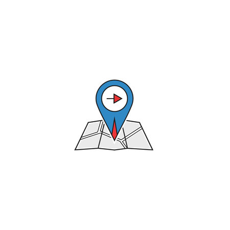 Location icon on background for graphic and web design. Creative illustration concept symbol for web...