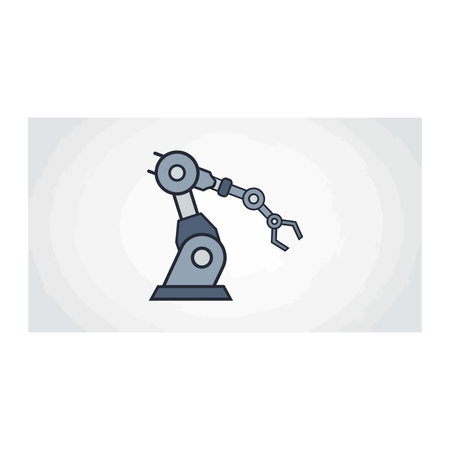silhouette of robotic arm isolated icon vector illustration design vector illustration designのイラスト素材