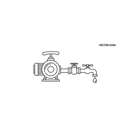 Faucet icon on white background. Vector illustration. Eps 10.のイラスト素材