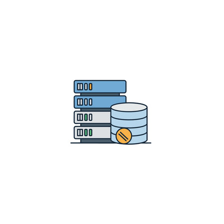 Database design, Data archive storage organize business office and information theme Vector...