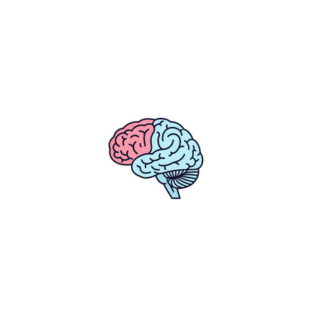 Brain icon. Brainstorming concept. Vector illustration in flat style