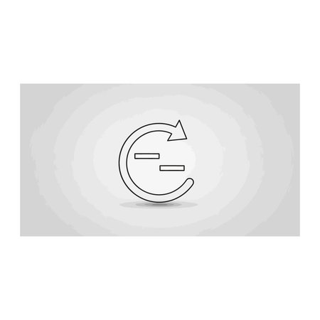 monochrome contour with circular arrow and refresh button vector illustration