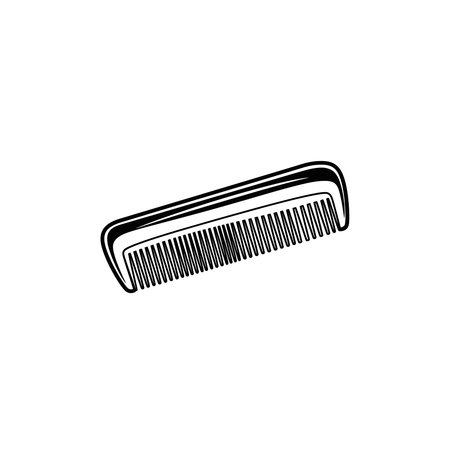 Comb icon. Hairdresser and barber shop symbol. Flat Vector illustration