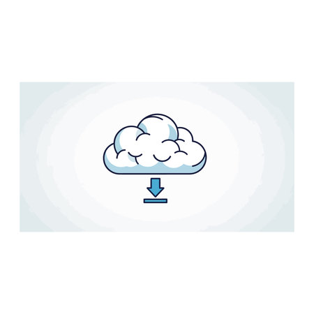 Cloud computing technology icon vector illustration graphic design in blue and gray colors