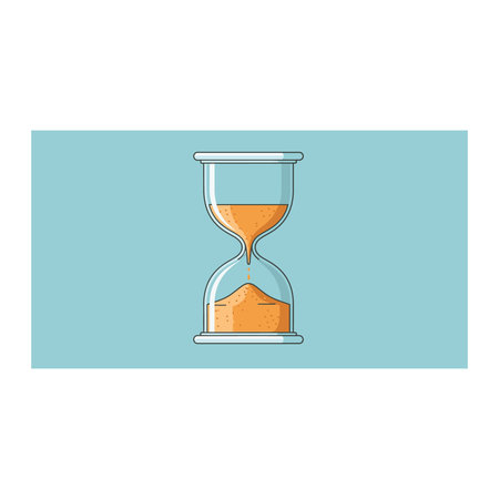 Hourglass icon. Time tool and instrument theme. Isolated design. Vector illustration