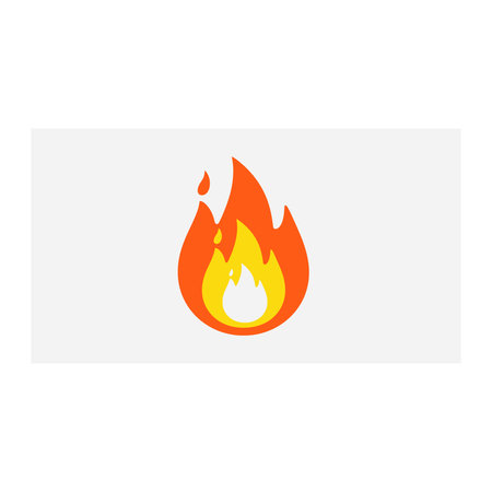 Fire flame icon. Flat illustration of fire flame vector icon for web