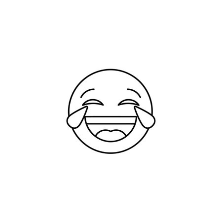 emoticon face emoticon line style icon vector illustration design templateのイラスト素材