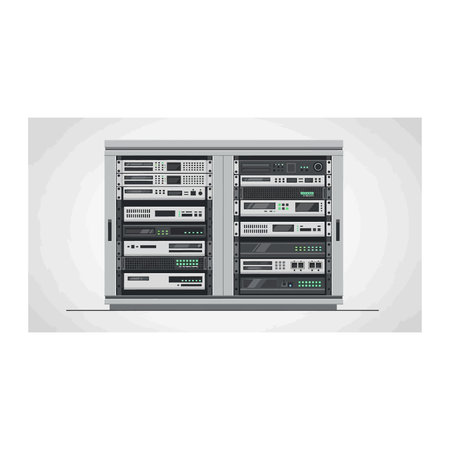 Data center concept represented by server icon. Isolated and flat illustration