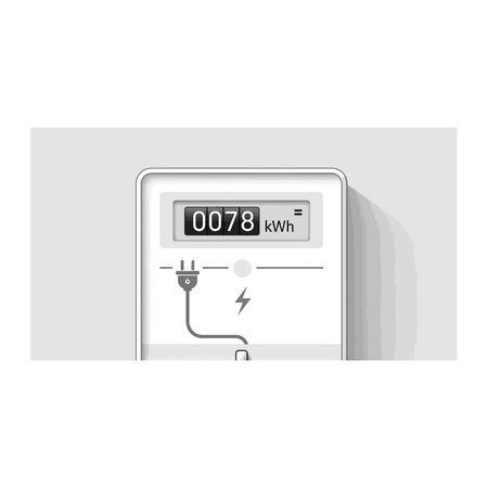 Electricity meter icon. Realistic illustration of electricity meter vector icon for web