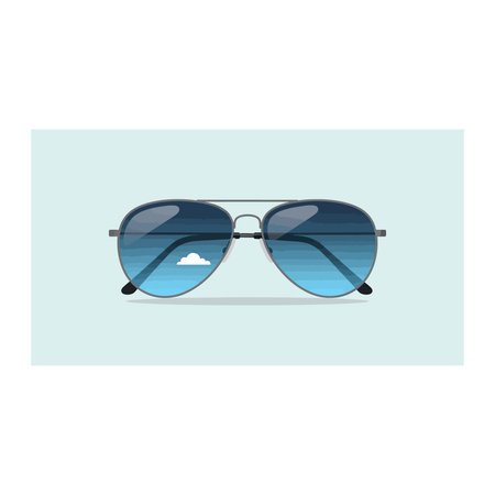 Sunglasses isolated on white background. Vector illustration in flat style.のイラスト素材