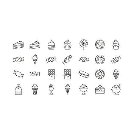 a set of 25 different black icons arranged in five rows of five on a plain white background each icon represents a unique object or symbolのイラスト素材