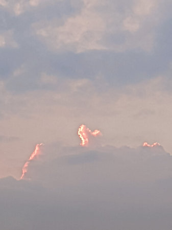 Clouds in the sky at sunset, natural background, Thailand.