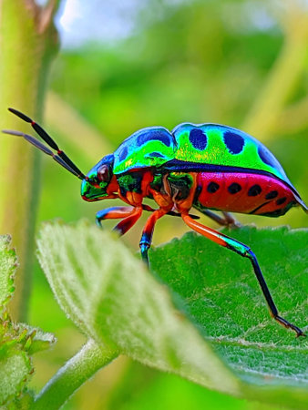This beautiful bugs are commonly known as jewel bugs.