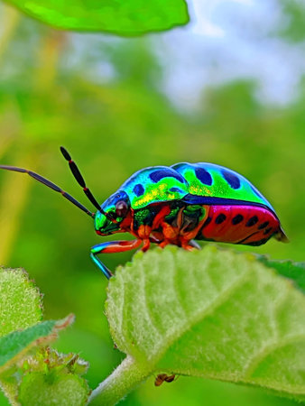 Jewel bugs or metallic shield bugs.Scutelleridae is a family of true bugs.
