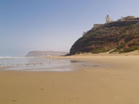 Beauty big sendy beach in Morocco - Sidi Ifniの写真素材
