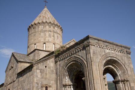 Blue sky summer day, Tatev Monastyr - Armeniaの写真素材
