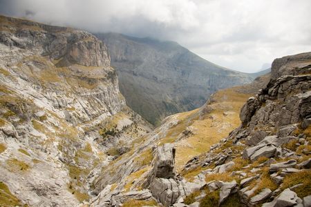 Big and beauty Canyon Anisclo in Ordesa National Park - Spain.の写真素材