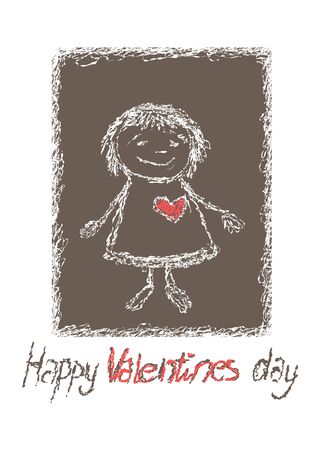 Beauty card for valentines day - vector ilustration のイラスト素材