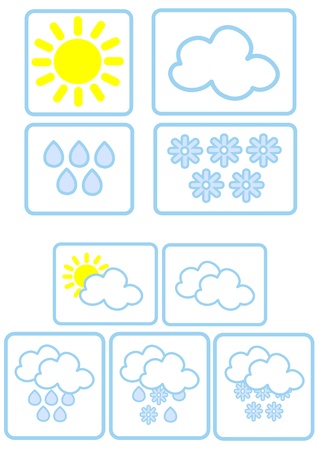 Simple weather icons のイラスト素材