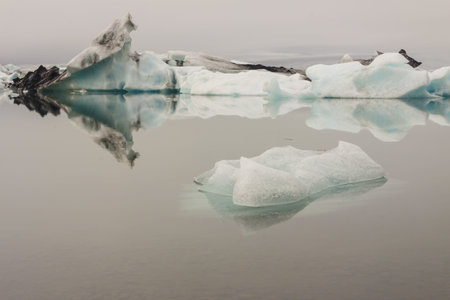 Tourist attraction on Iceland  Jokulsarlon lagoon - glacier lake 