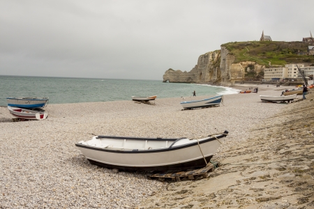 Etretat, France - Cliffs at Cote dの写真素材