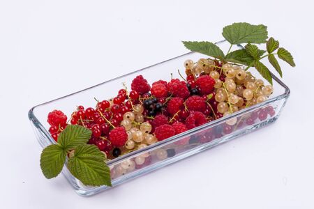 Fresh fruit on white background.の写真素材