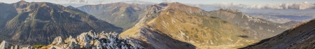 Panoramic view on Czerwone Wierchy from Kasprowy Wierch - Tatras Mounatins の写真素材