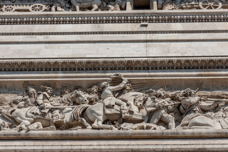 Details the Arc de Triomphe - Paris, France.