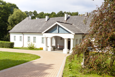 View on old Krasinski court in Zloty Potok, Poland - Silesia.のeditorial素材