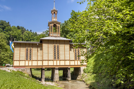 Old wooden chapel in Ojcow - Poland, Europe.の写真素材