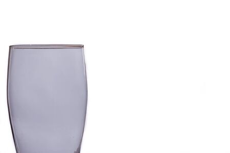 Empty glass on white background.の写真素材