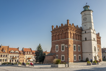 SANDOMIERZ, POLAND - OCTOBER 16:Part of old town on october 16, 2015 in Sandomierz. Sandomierz is among oldest towns in Poland, dating back to at least 1227.のeditorial素材
