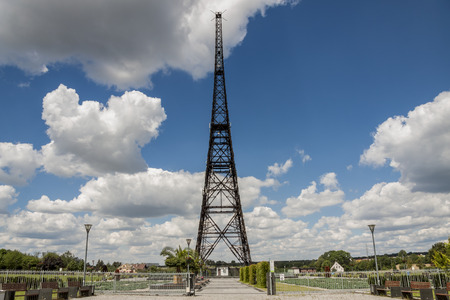 Historic radiostation tower in Gliwice, Poland (the highest wooden building on the world - 111m). The place of Nazi provocation on August 31, 1939.のeditorial素材
