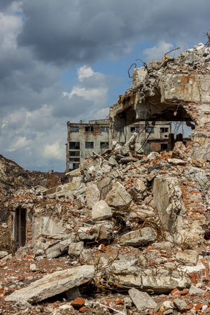 Ruins of Paper Mill in Kalety, Silesia, Poland.の写真素材