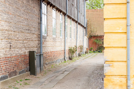 Old town of Christiansfeld Denmark, Europe.の写真素材