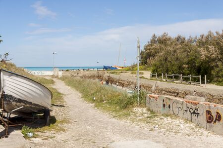 Rosignano (near Vada), white beach in Italy, Toscany.の写真素材