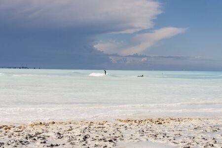 Surfers - Rosignano (near Vada), white beach in Italy, Toscany.の写真素材