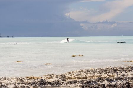 Surfers - Rosignano (near Vada), white beach in Italy, Toscany.の写真素材