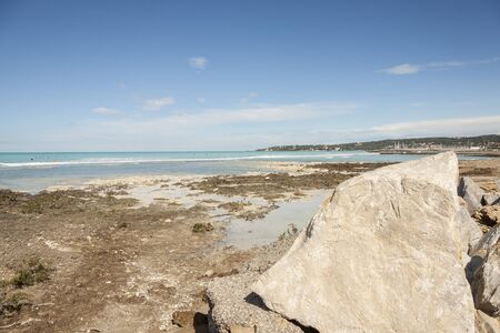 Rosignano (near Vada), white beach in Italy, Toscany.の写真素材