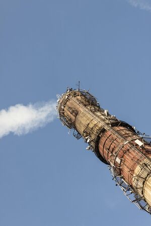 Industrial view - big chimney, Poland.の写真素材