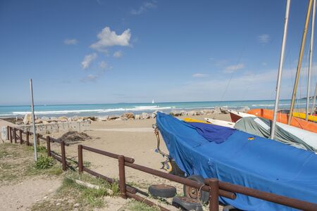 Rosignano (near Vada), white beach in Italy, Toscany.の写真素材