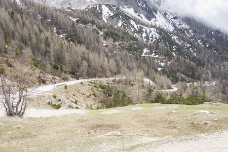 The Russian road to Vrsic in Sloveniaの写真素材