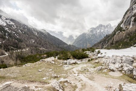 The Russian road to Vrsic in Sloveniaの写真素材