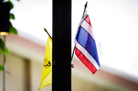 Flag coffee shop in Thailandの写真素材