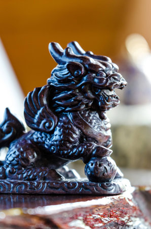 Lion statues representing Faith to have a fortune of living. Is believedの写真素材