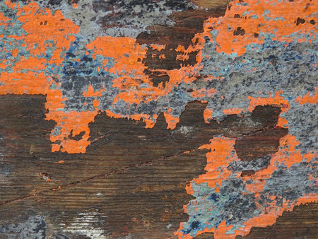 Old wood texture with cracked paint. Abstract background and texture for design.の写真素材