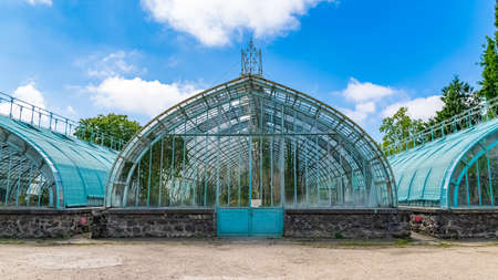 Paris, the Auteuil greenhouses, beautiful public garden in springの写真素材