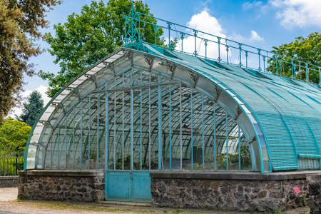 Paris, the Auteuil greenhouses, beautiful public garden in springの写真素材