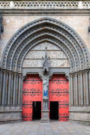 Vannes, beautiful city in Brittany, the cathedralの写真素材