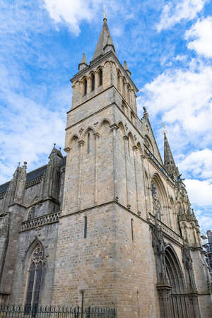 Vannes, beautiful city in Brittany, the cathedralの写真素材